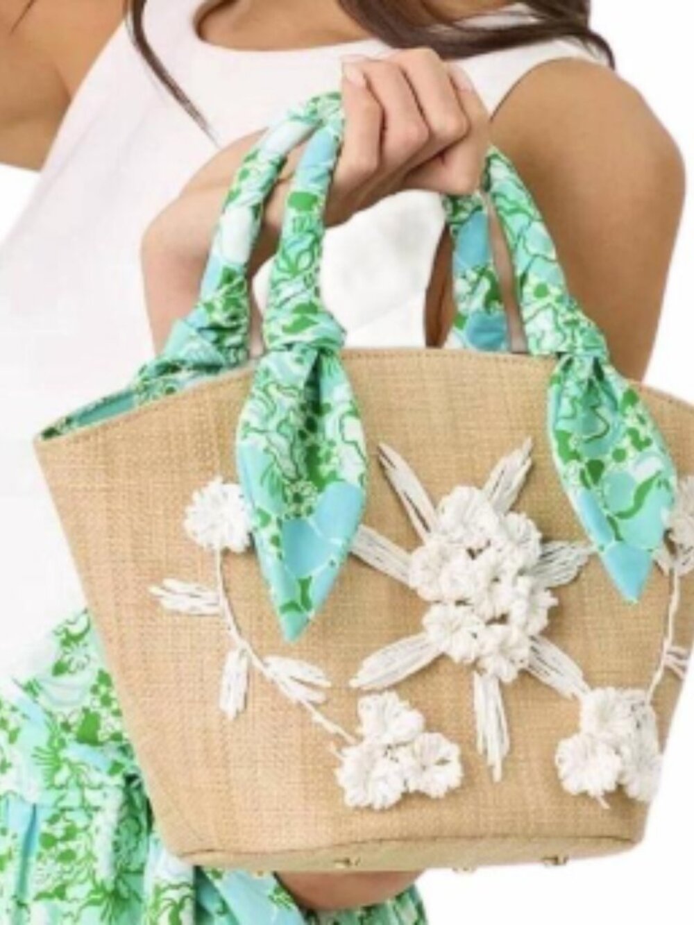 LILLY PULITZER STRAW BAG “MINT CONDITION  BURST OF JOY” NEW IN BAG!